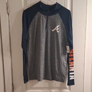 Atlanta Navy and Gray Women's Sweatshirt